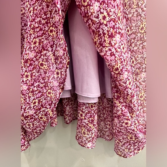 Anthropologie Pink Floral Midi Dress - Picture 9 of 11